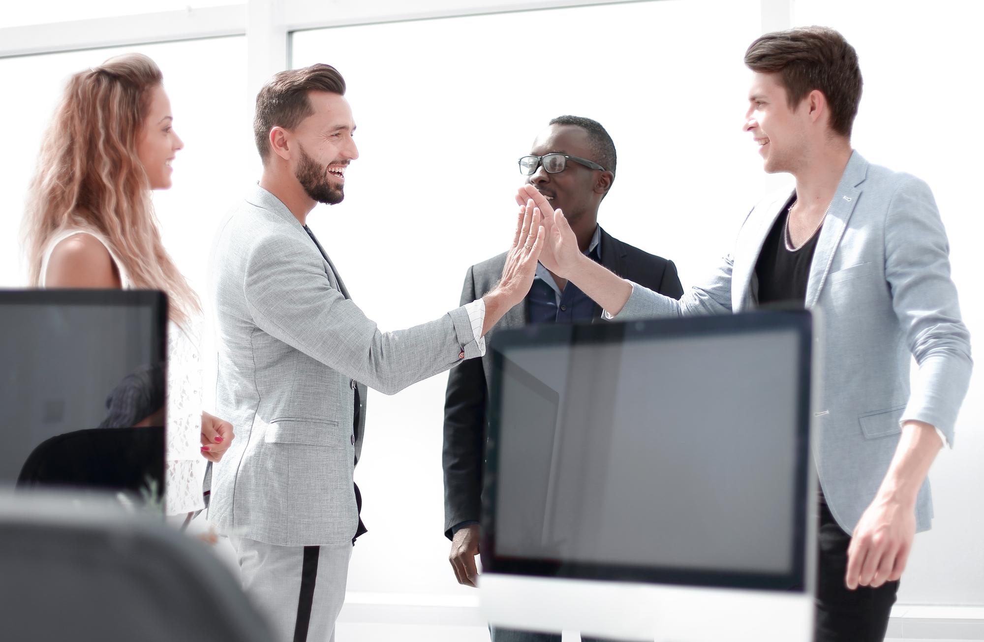 Abschlusspräsentation mit Team
